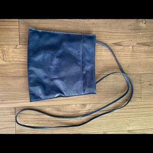 HOBO blue leather crossbody purse